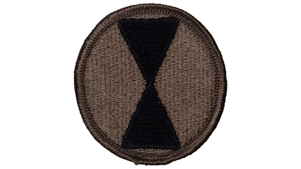 アメリカ陸軍 第7歩兵師団 部隊章 7th infantry division insignia